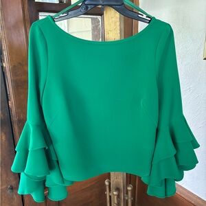 Green Milly long sleeved blouse/shirt